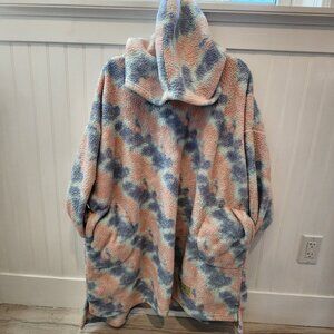 Justice Oversized Fleece Hooded  Wearable Blanket Loungewear Nightgown